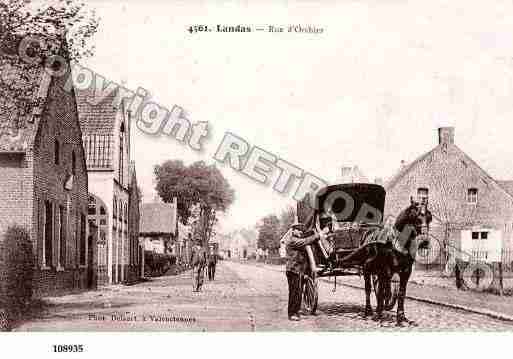 Ville de LANDAS, carte postale ancienne