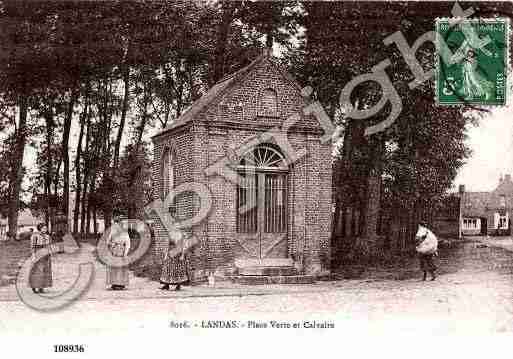 Ville de LANDAS, carte postale ancienne