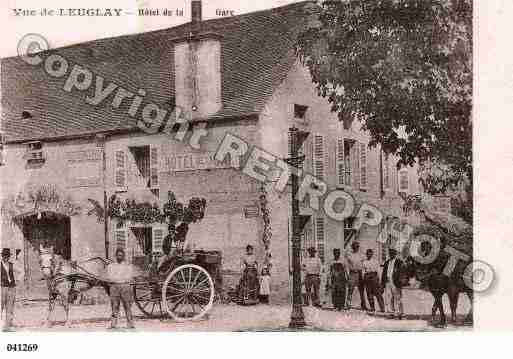 Ville de LEUGLAY, carte postale ancienne