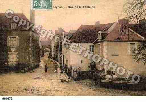 Ville de LIGNAC, carte postale ancienne