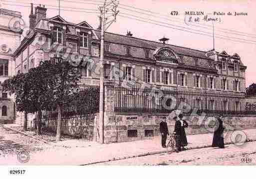 Ville de MELUN, carte postale ancienne