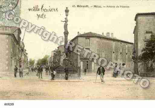 Ville de MEZE, carte postale ancienne