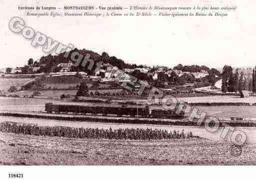 Ville de MONTSAUGEON, carte postale ancienne