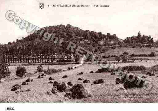 Ville de MONTSAUGEON, carte postale ancienne