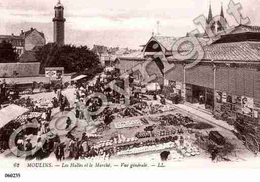 Ville de MOULINS, carte postale ancienne
