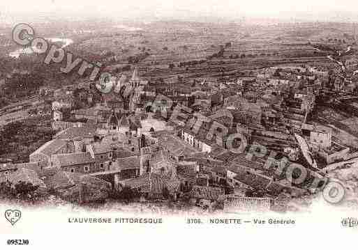 Ville de NONETTE, carte postale ancienne