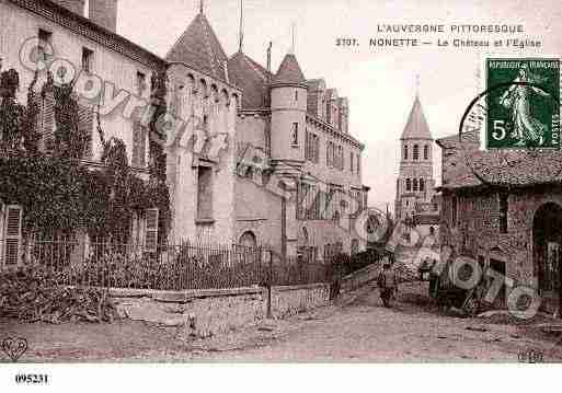 Ville de NONETTE, carte postale ancienne