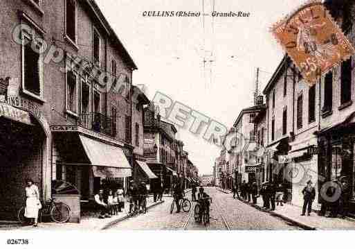 Ville de OULLINS, carte postale ancienne