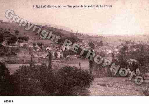 Ville de PLAZAC, carte postale ancienne