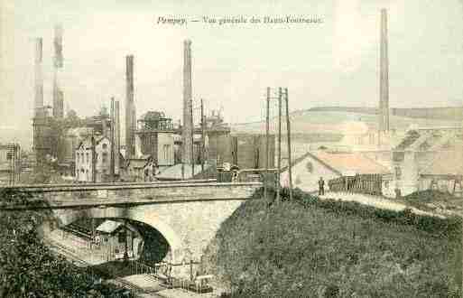 Ville de POMPEY, carte postale ancienne