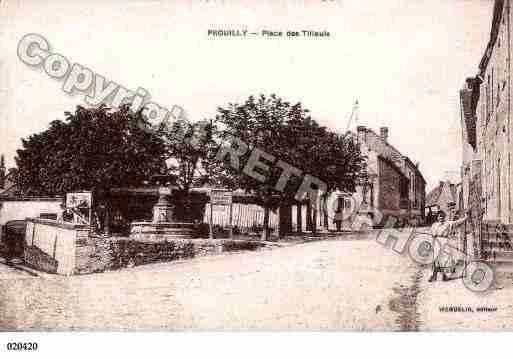 Ville de PROUILLY, carte postale ancienne