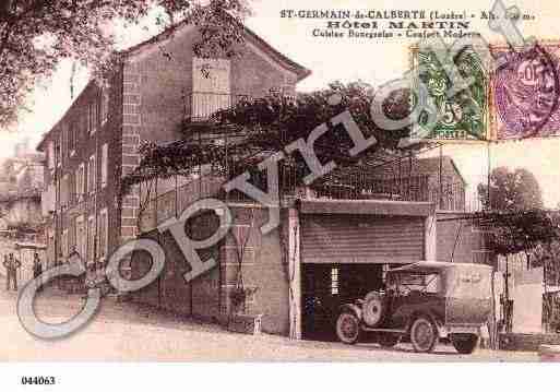 Ville de SAINTGERMAINDECALBERTE, carte postale ancienne