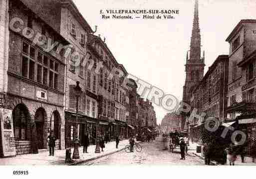 Ville de VILLEFRANCHESURSAONE, carte postale ancienne