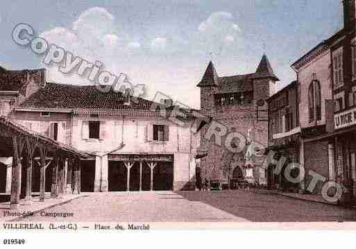 Ville de VILLEREAL, carte postale ancienne