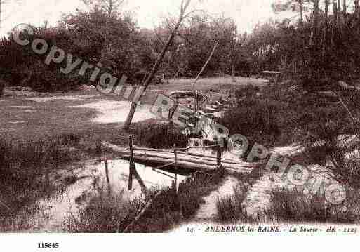 Ville de ANDERNOSLESBAINS, carte postale ancienne