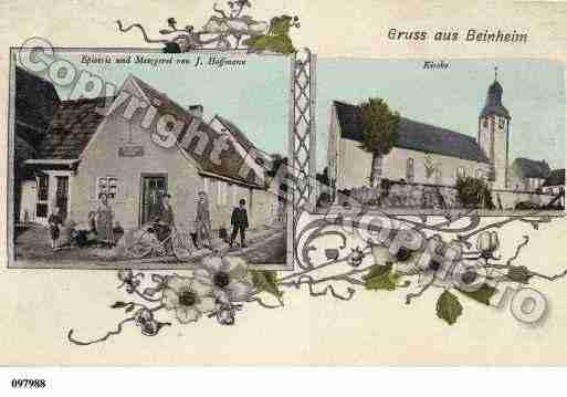 Ville de BEINHEIM, carte postale ancienne