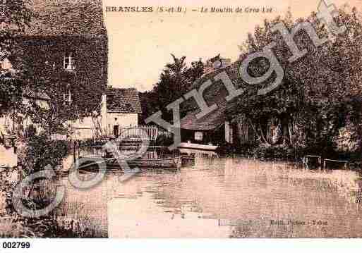 Ville de BRANSLES, carte postale ancienne