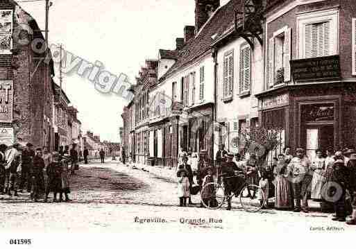 Ville de EGREVILLE, carte postale ancienne