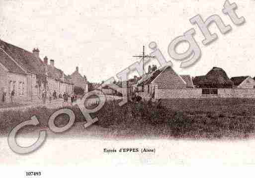 Ville de EPPES, carte postale ancienne