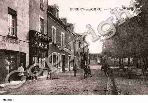 Ville de FLEURYSURORNE, carte postale ancienne