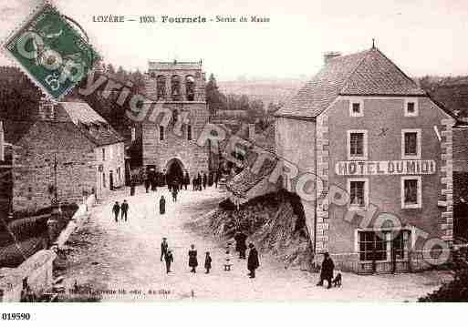 Ville de FOURNELS, carte postale ancienne