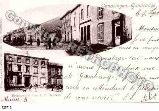 Ville de GANDRANGE, carte postale ancienne