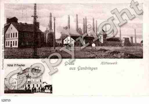 Ville de GANDRANGE, carte postale ancienne Ville de GANDRANGE, carte postale ancienne