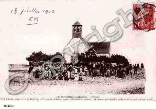 Ville de HOEDIC, carte postale ancienne