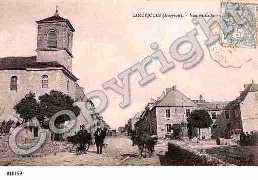 Ville de LANUEJOULS, carte postale ancienne