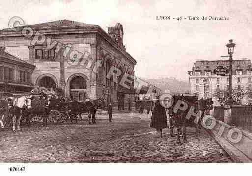 Ville de LYON, carte postale ancienne