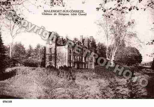 Ville de MALEMORTSURCORREZE, carte postale ancienne