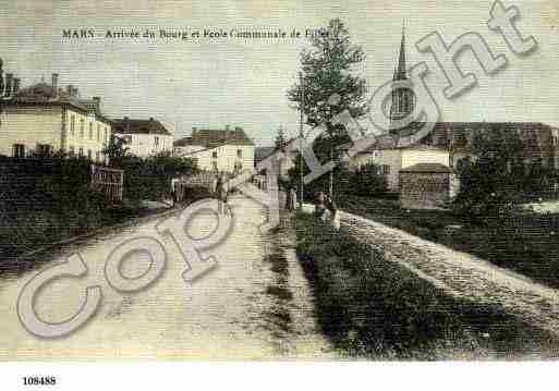 Ville de MARS, carte postale ancienne