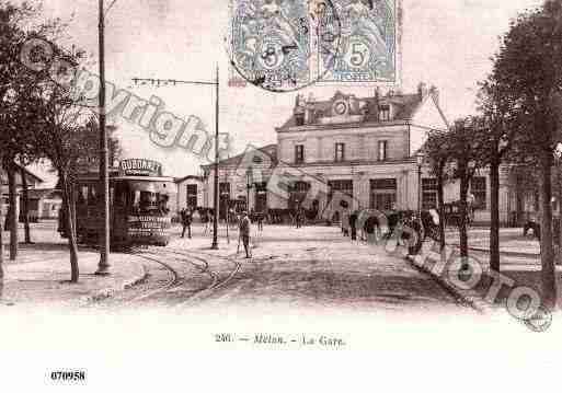 Ville de MELUN, carte postale ancienne