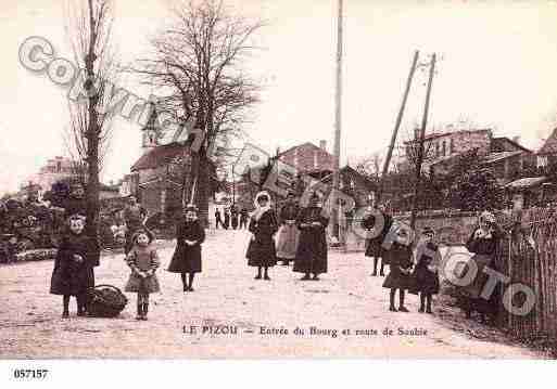 Ville de PIZOU(LE), carte postale ancienne