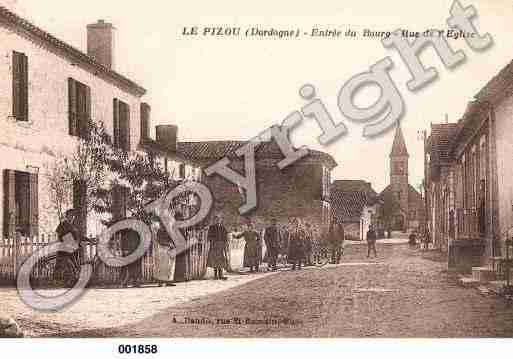 Ville de PIZOU(LE), carte postale ancienne