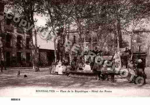 Ville de RIVESALTES, carte postale ancienne