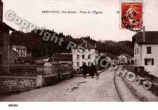 Ville de SERVANCE, carte postale ancienne