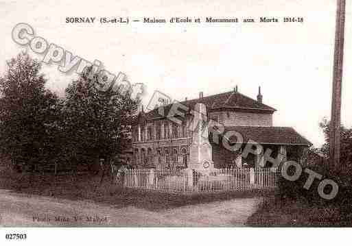 Ville de SORNAY, carte postale ancienne