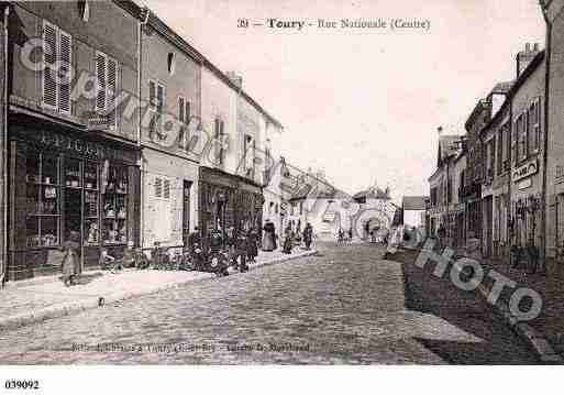 Ville de TOURY, carte postale ancienne