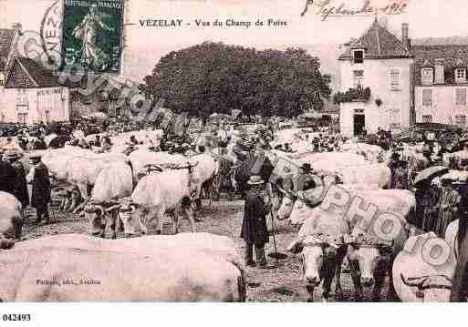 Ville de VEZELAY, carte postale ancienne