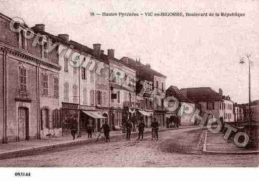 Ville de VICENBIGORRE, carte postale ancienne