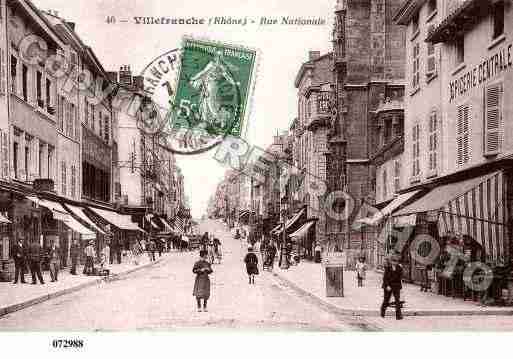 Ville de VILLEFRANCHESURSAONE, carte postale ancienne