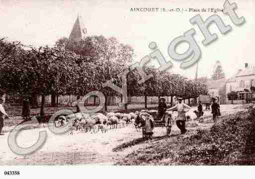 Ville de AINCOURT, carte postale ancienne