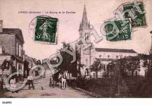 Ville de AMBES, carte postale ancienne