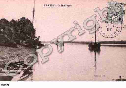 Ville de AMBES, carte postale ancienne
