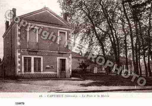 Ville de CAPTIEUX, carte postale ancienne