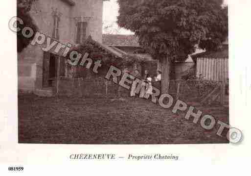 Ville de CHEZENEUVE, carte postale ancienne