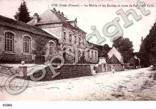 Ville de CROZE, carte postale ancienne