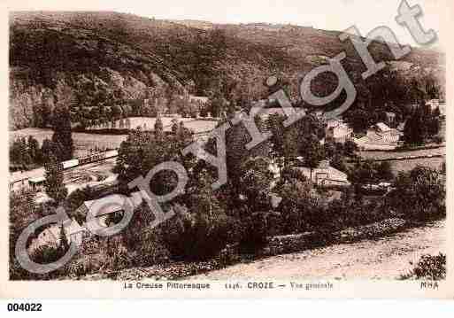 Ville de CROZE, carte postale ancienne