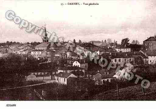 Ville de DARNEY, carte postale ancienne